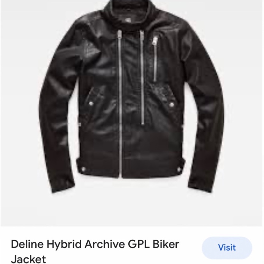 G-Star Raw Vegan leather jacket, like new condition. size M no labels. NWOT - Picture 3 of 6
